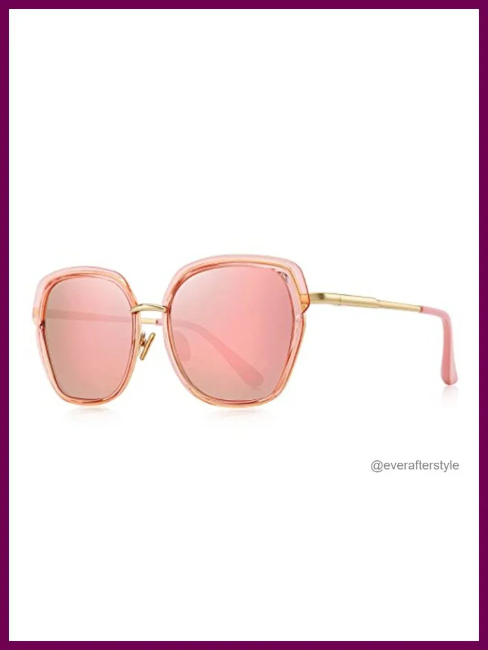Vintage Oversized Shield Frame Women's Polarized Sunglasses with Gift Box